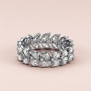 1.50 TCW Marquise & Round Cut Lab Grown Diamond Wedding Band Gift For Her Mapple Gems